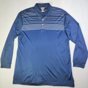 Greg Norman for Tasso Elba Golf polo shirt men's size XXL blue with stripes